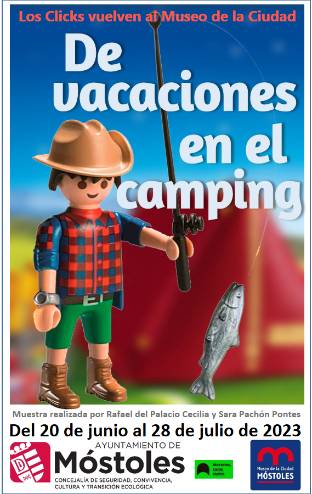 Cartel Clicks Vacaciones camping 2023
