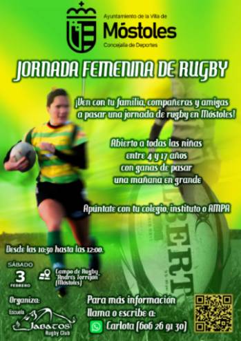 Móstoles celebra la I Jornada Femenina de Rugby Base para fomentar el deporte femenino