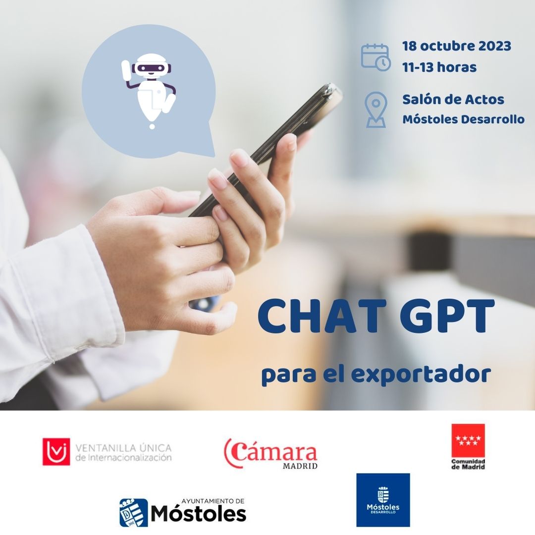 Móstoles Desarrollo organiza la jornada ChatGPT para el exportador 18-10-23