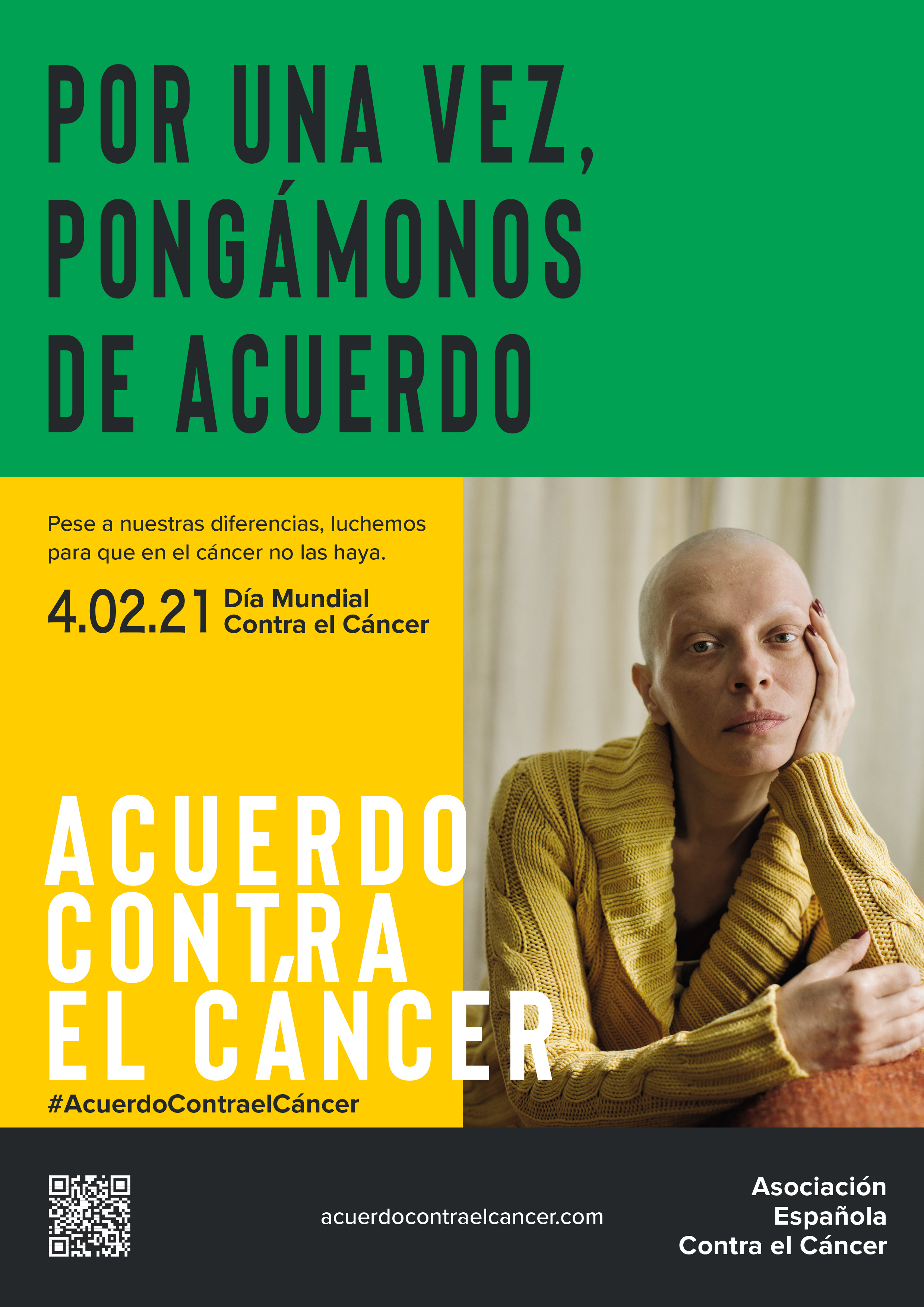 Cartel del día mundial del cáncer 2021 grande