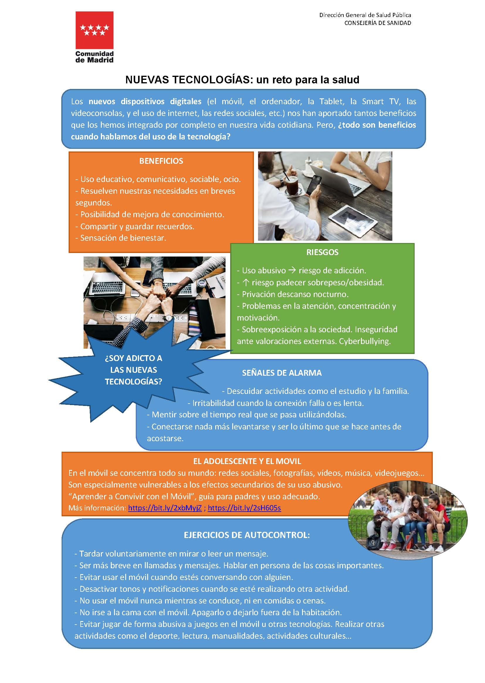 Informe Comunidad de Madrid Nuevas Tecnologías - Un reto para la salud Grafico