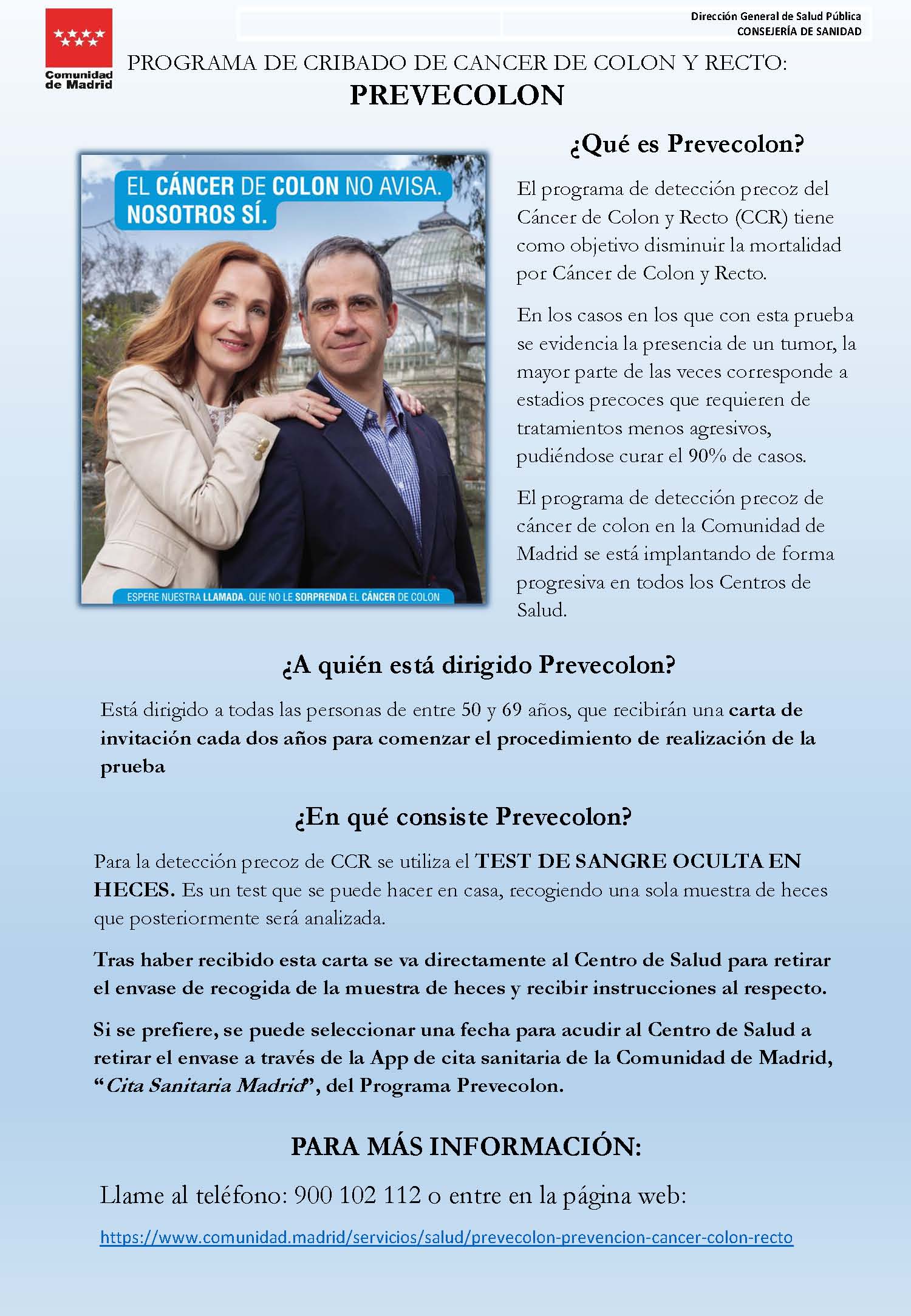 Programa de Cribado de Cancer de Colon y Recto - PREVECOLON