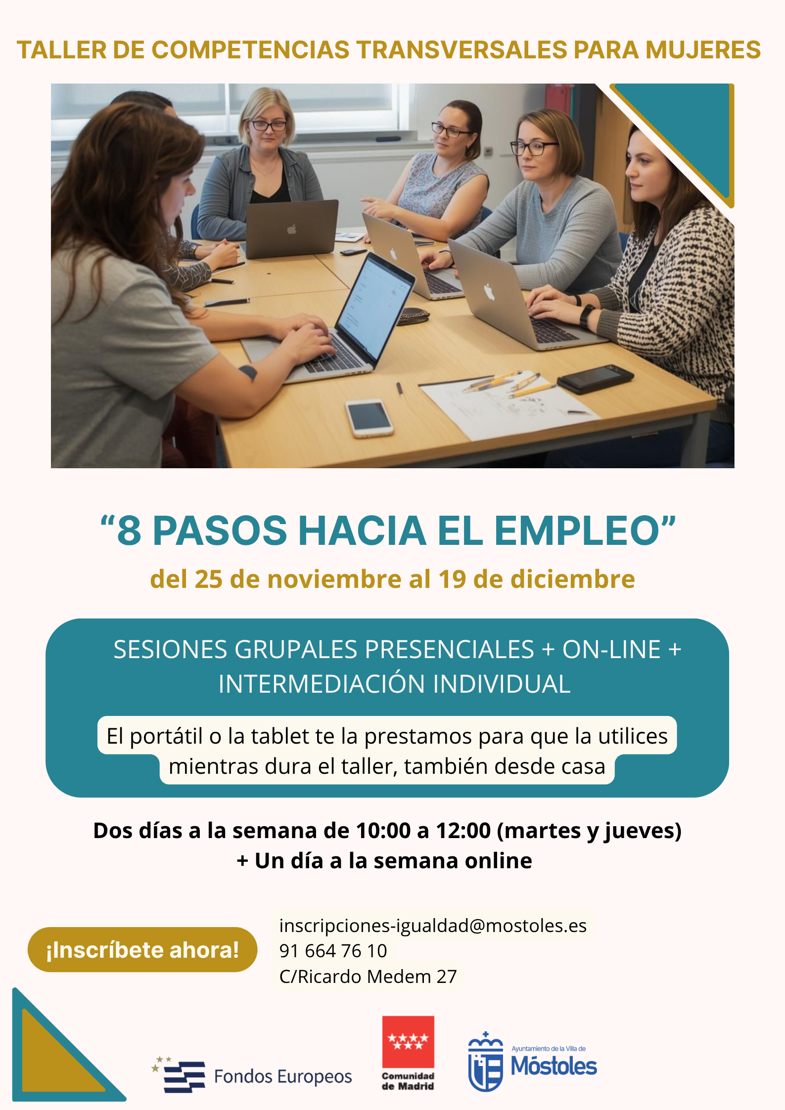 Cartel - Curso de Competencias Transversales Empleo Mujeres