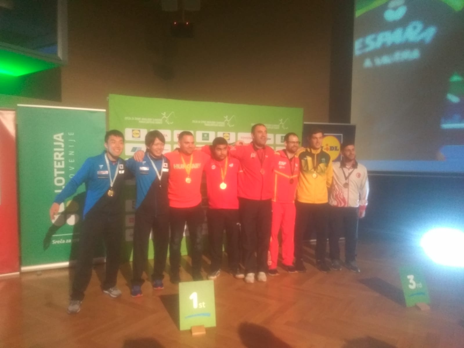 Podio Equipos Masculinos clase 11 Open de Eslovenia