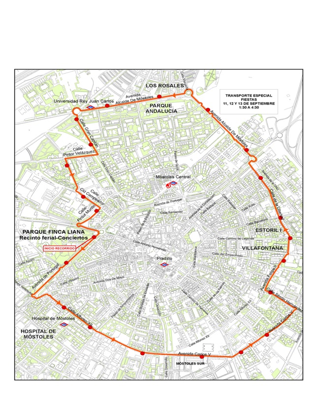 Plano Centro - Servicio Especial Fiestas 2 Mayo 2022 p