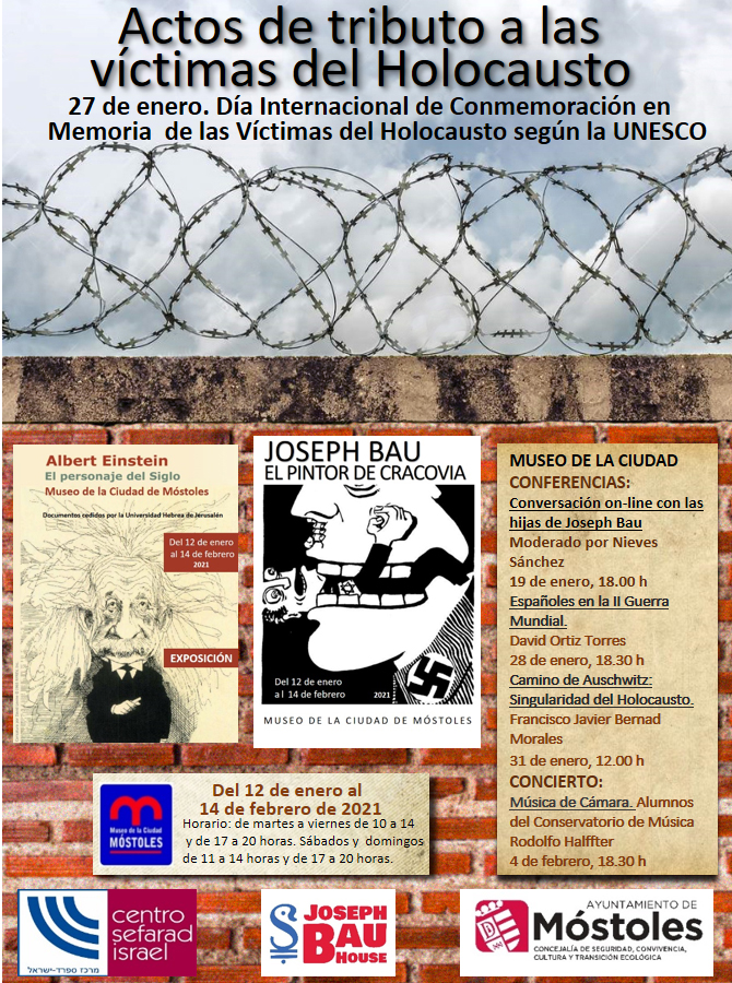 Cartel Actos tributo víctimas del Holocausto p
