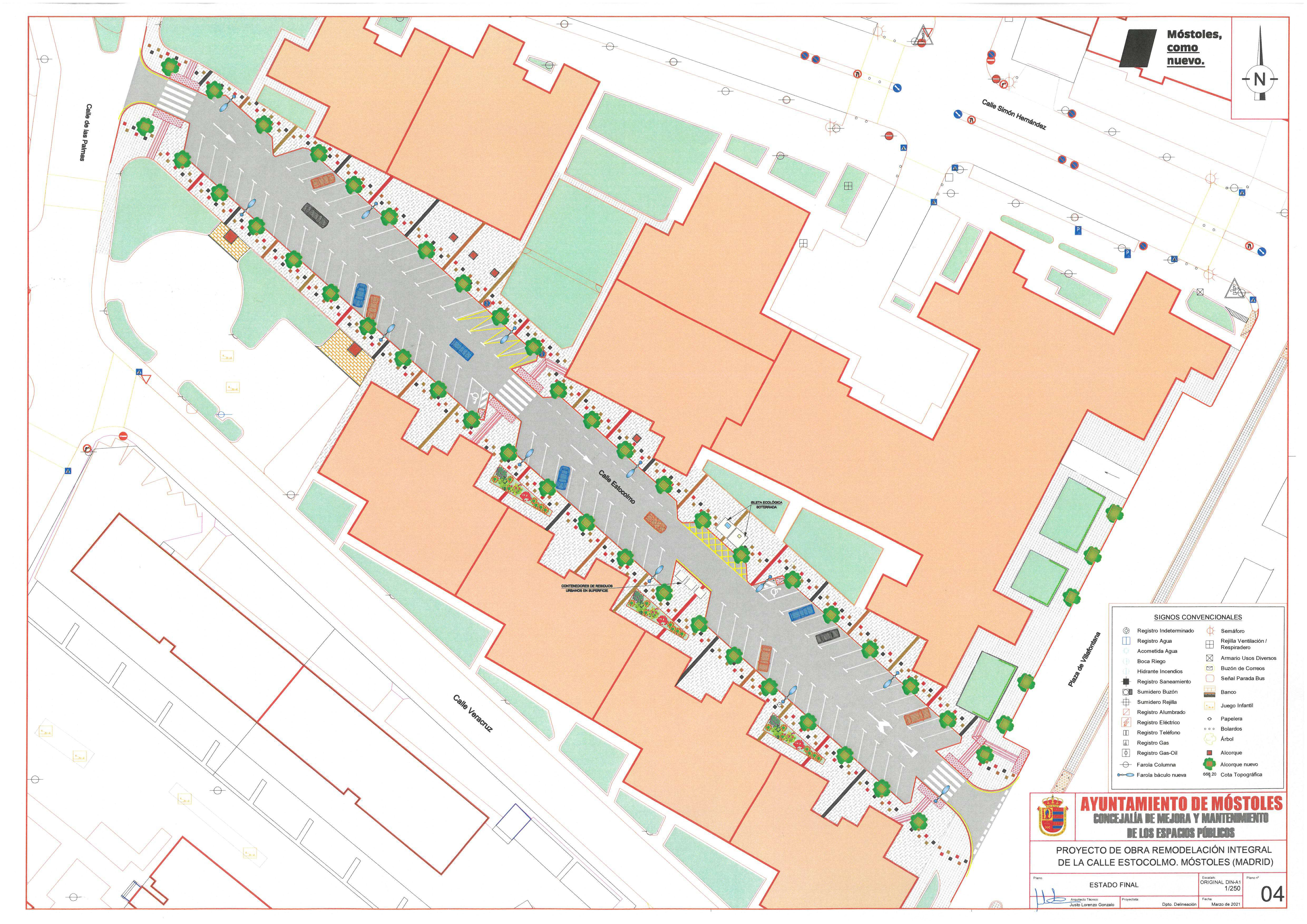PLANO ESTADO FINAL. PROYECTO REMODELACIÓN INTEGRAL CALLE ESTOCOLMOp
