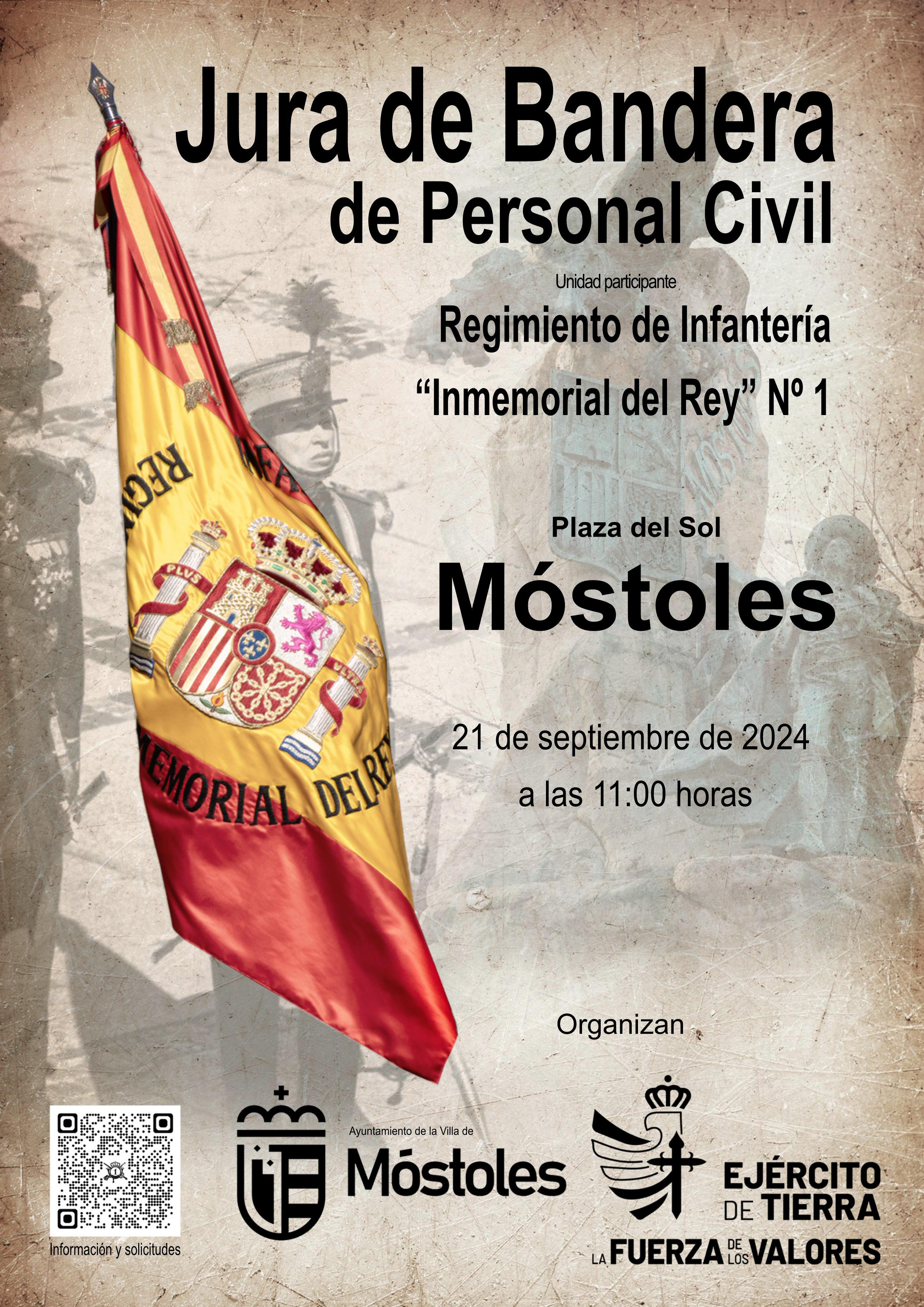 CARTEL JURA BANDERA MOSTOLES p