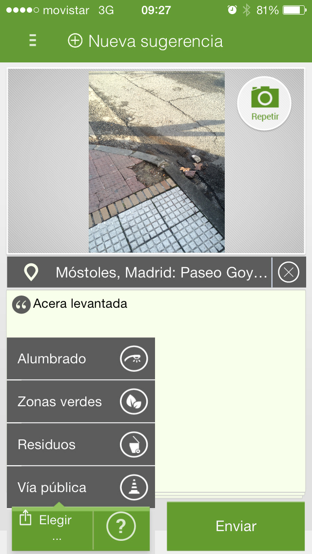 Captura Aplicación Móvil Incidencias 004