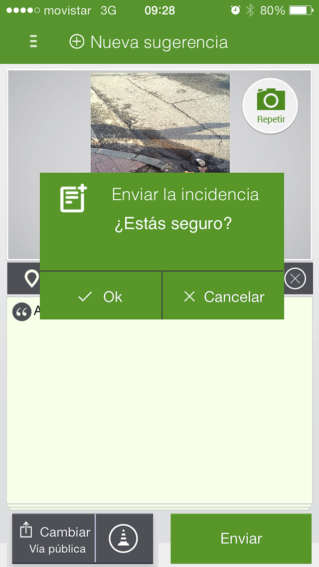 Captura Aplicación Móvil Incidencias 005
