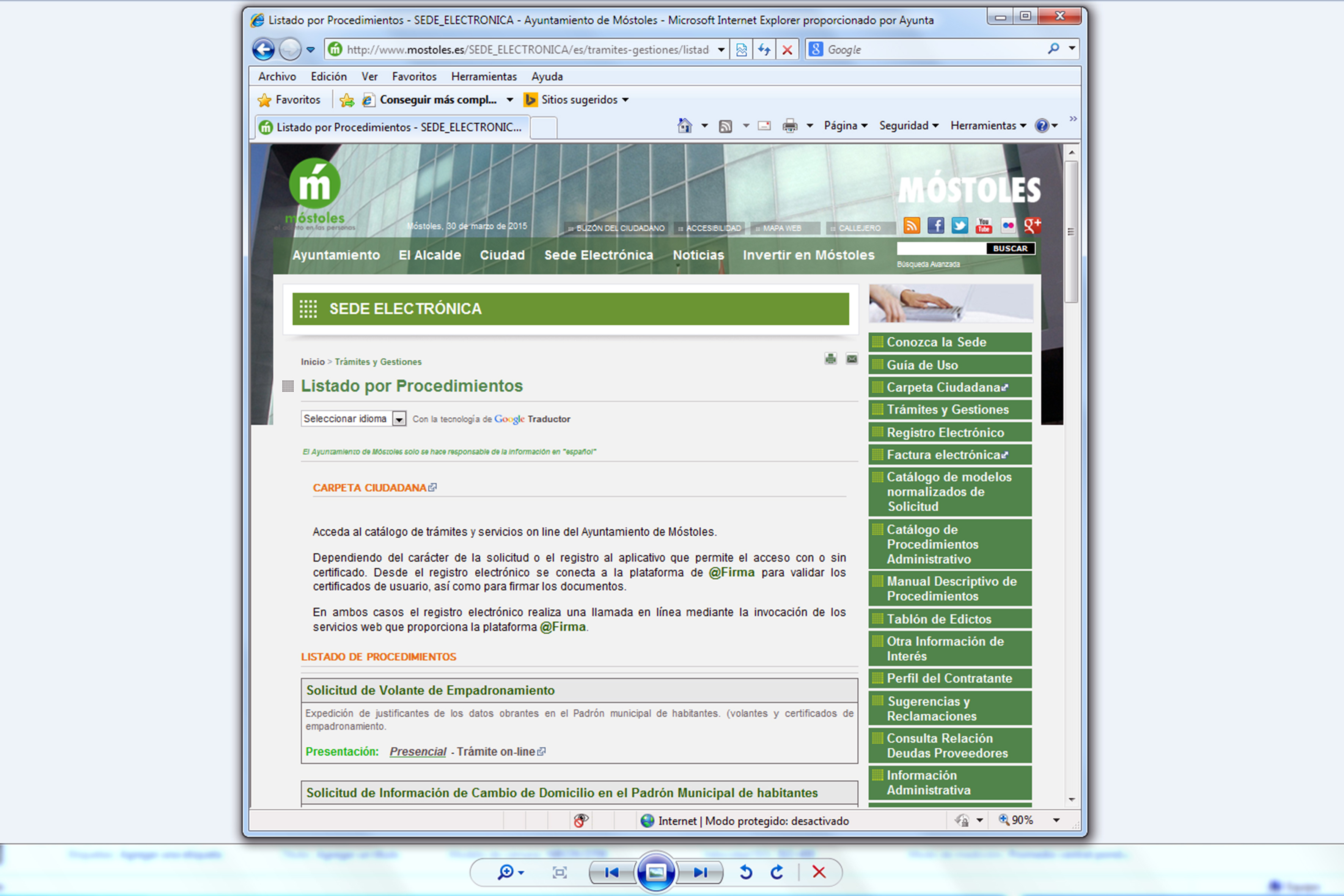 Trámites Sede Electrónica 01