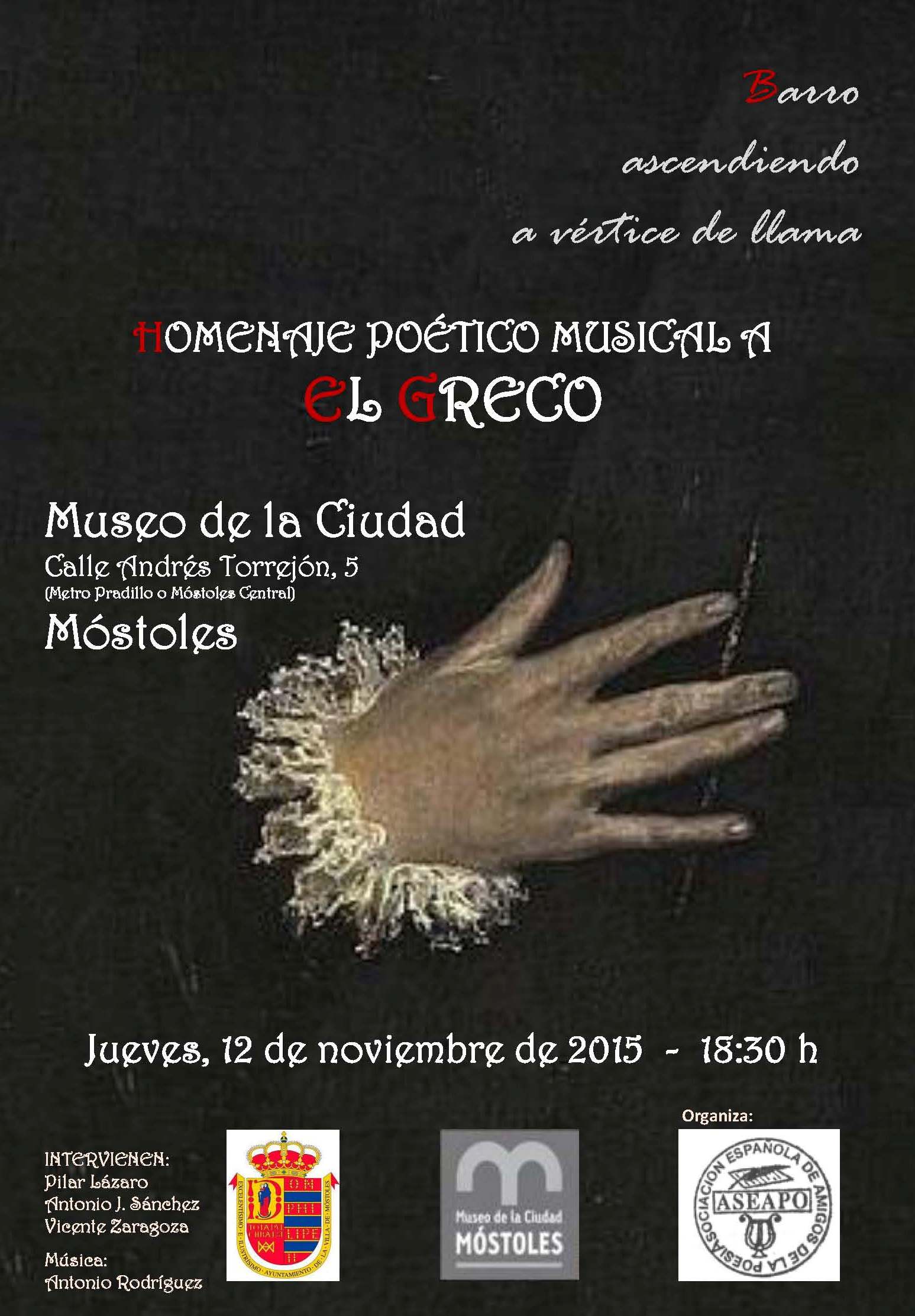 CARTEL EL GRECO 12 NOVIEMBRE 2015