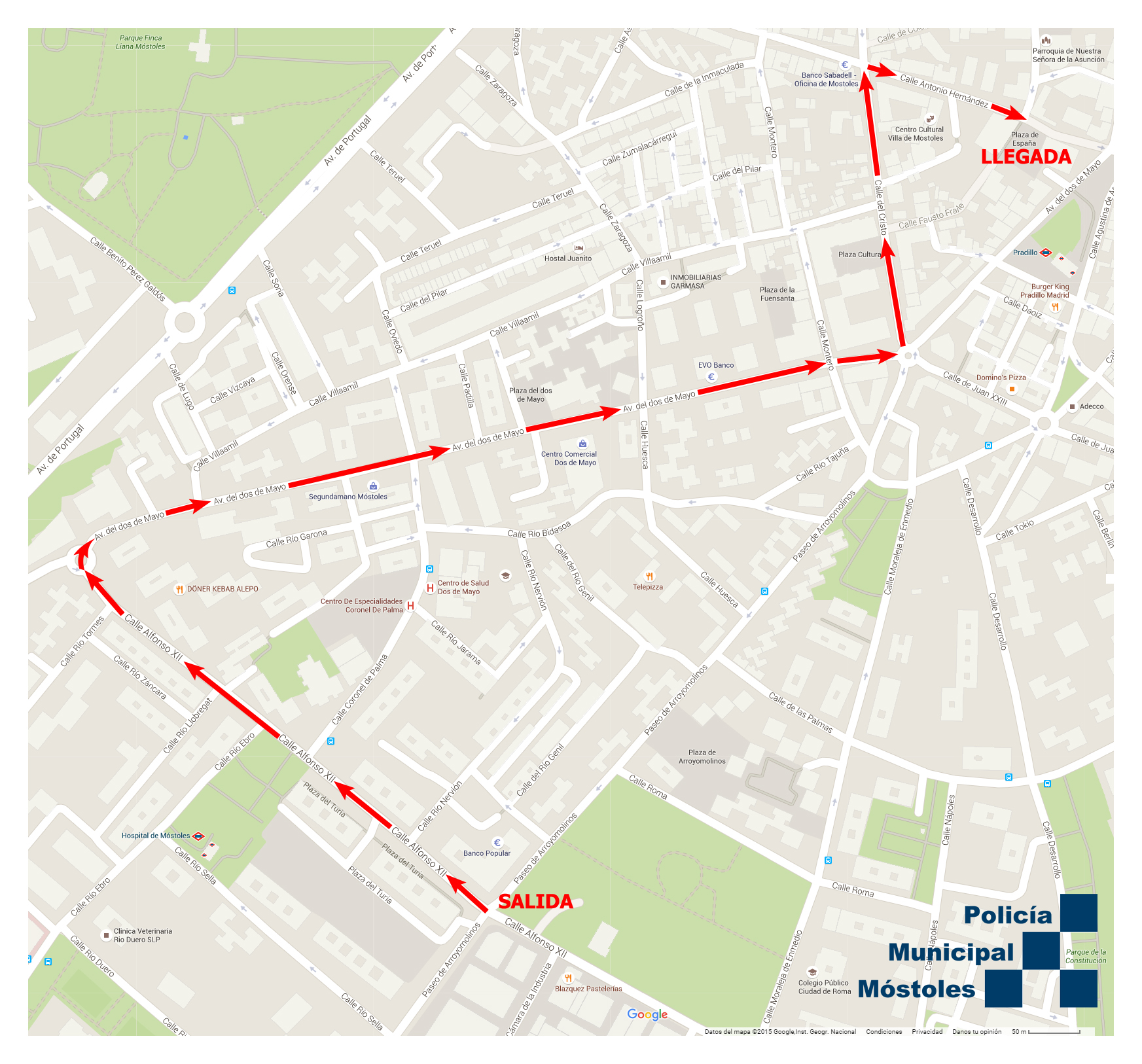 Recorrido de Cabalgata de Reyes 2016