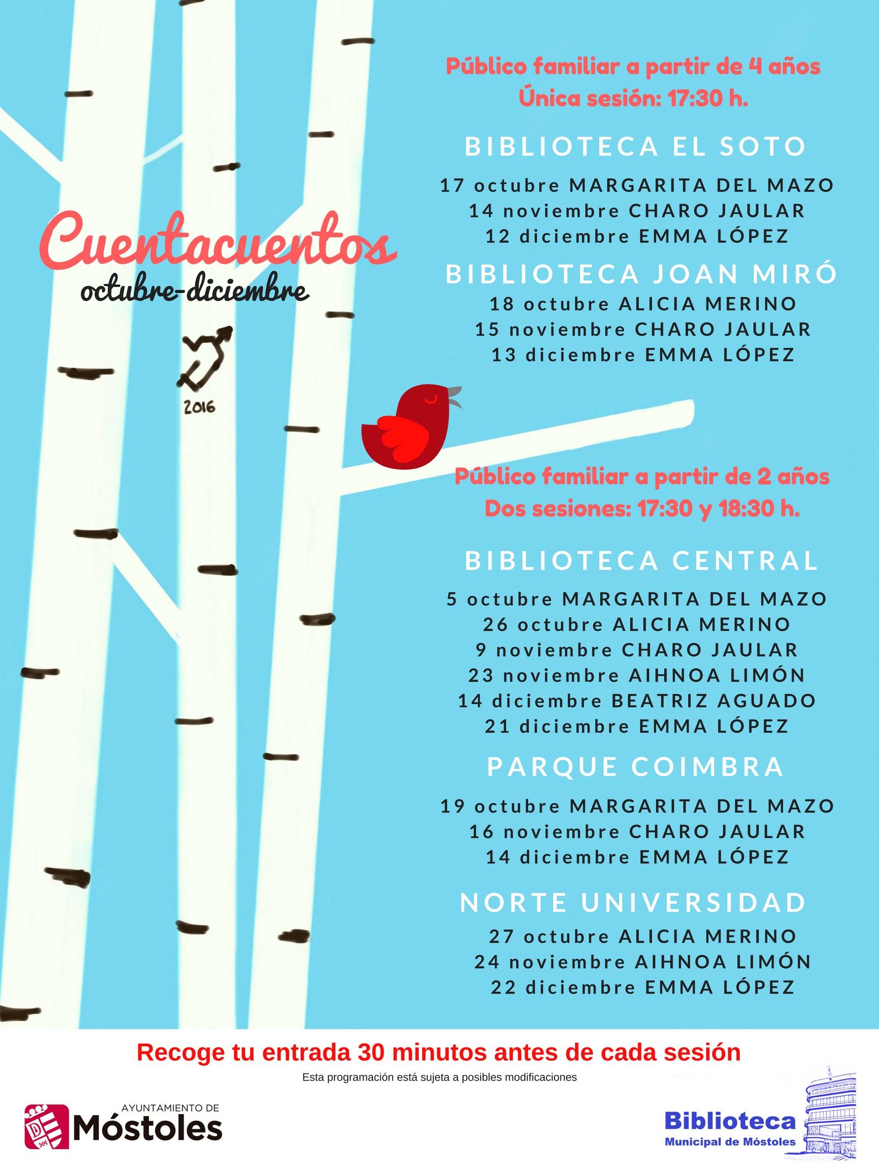 Cuentacucentos octubre a diciembre 2016