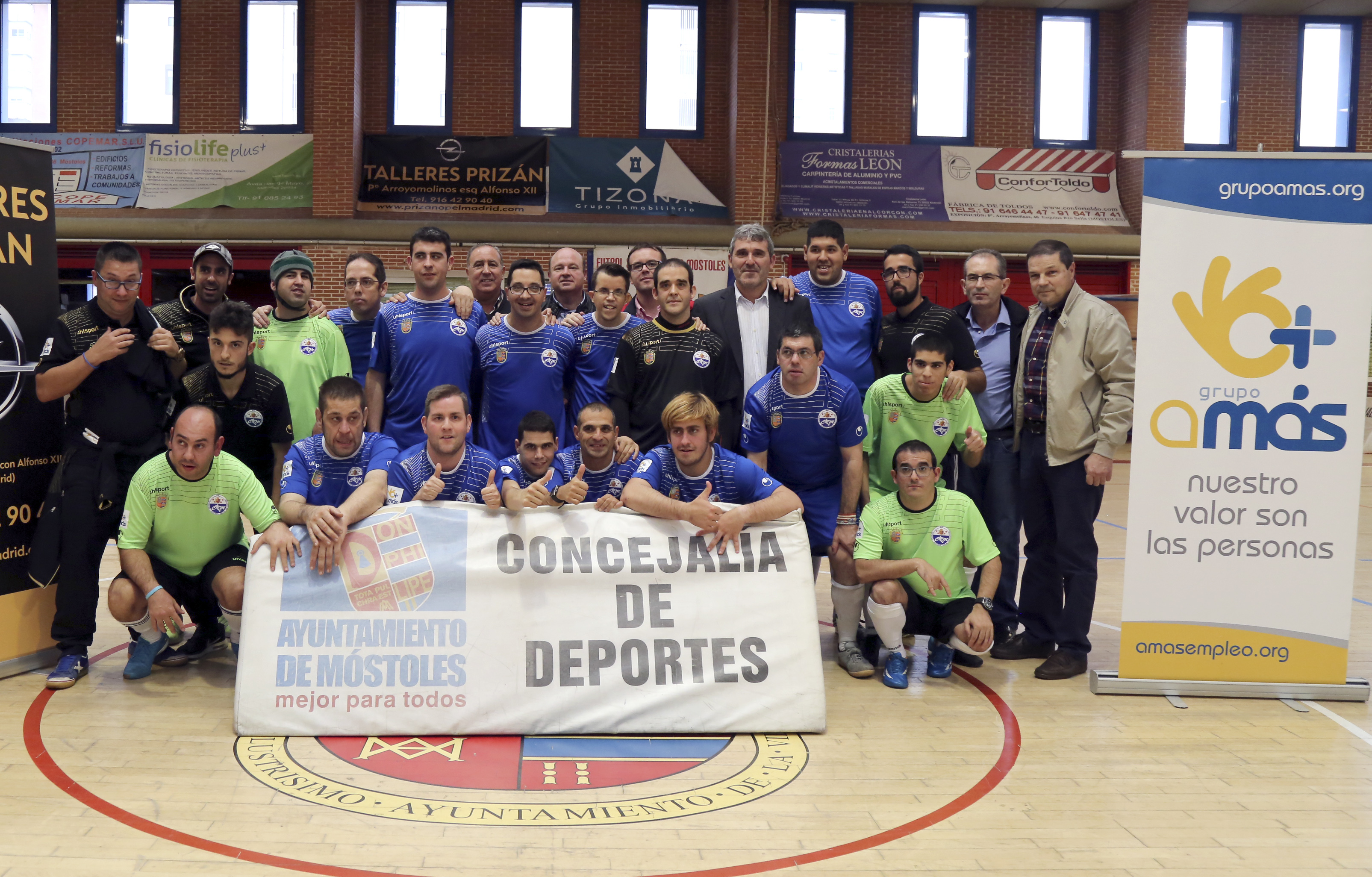 Convenio Futbol sala ciudad de Móstoles y grupo AMAS 1