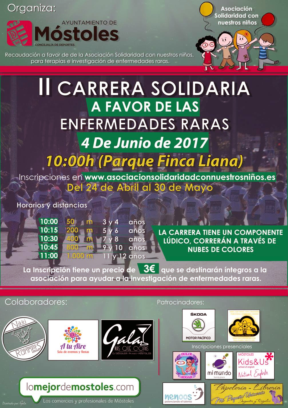Cartel carrera enfermedades raras