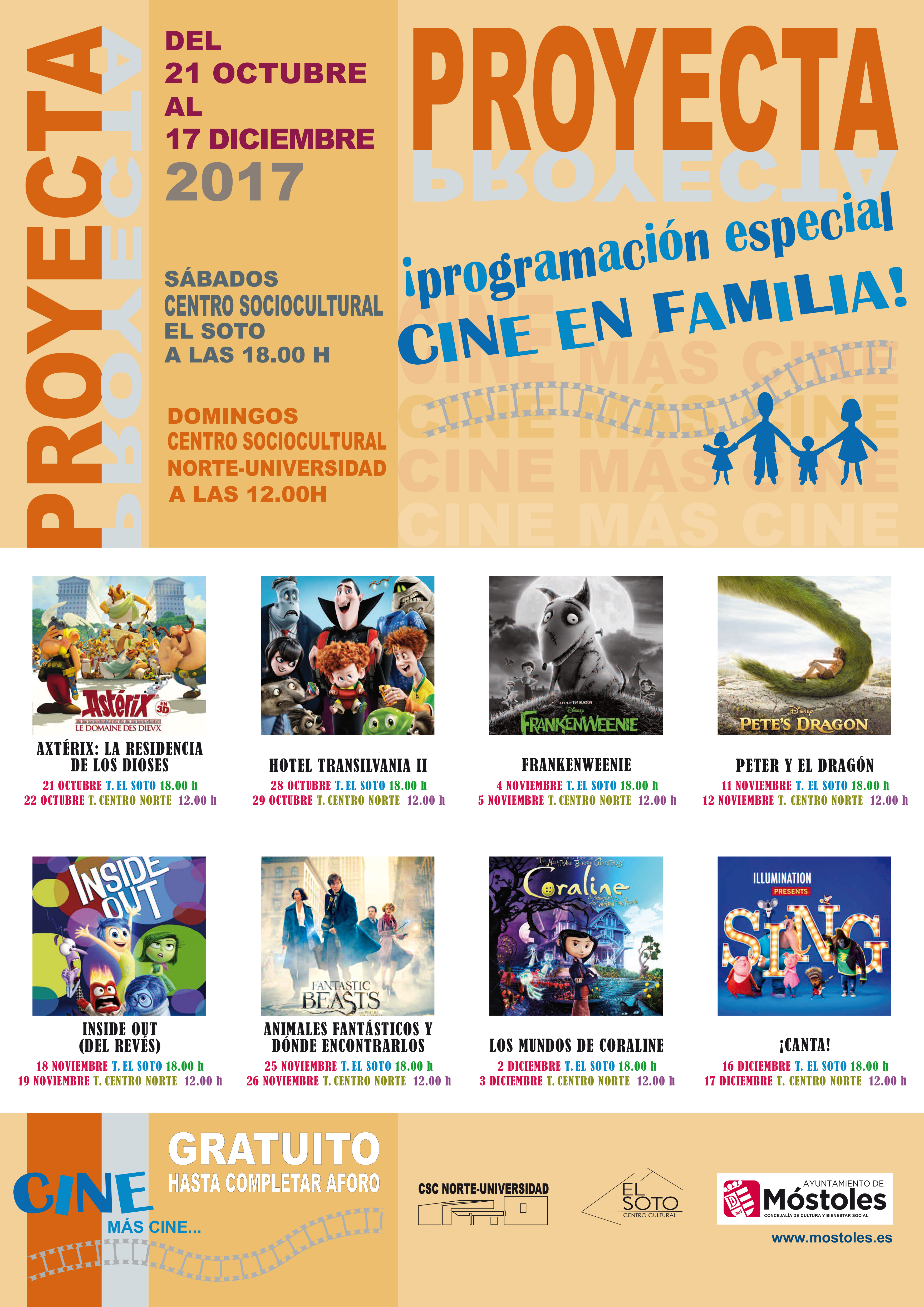 CARTEL PROYECTA CINE EN FAMILIA