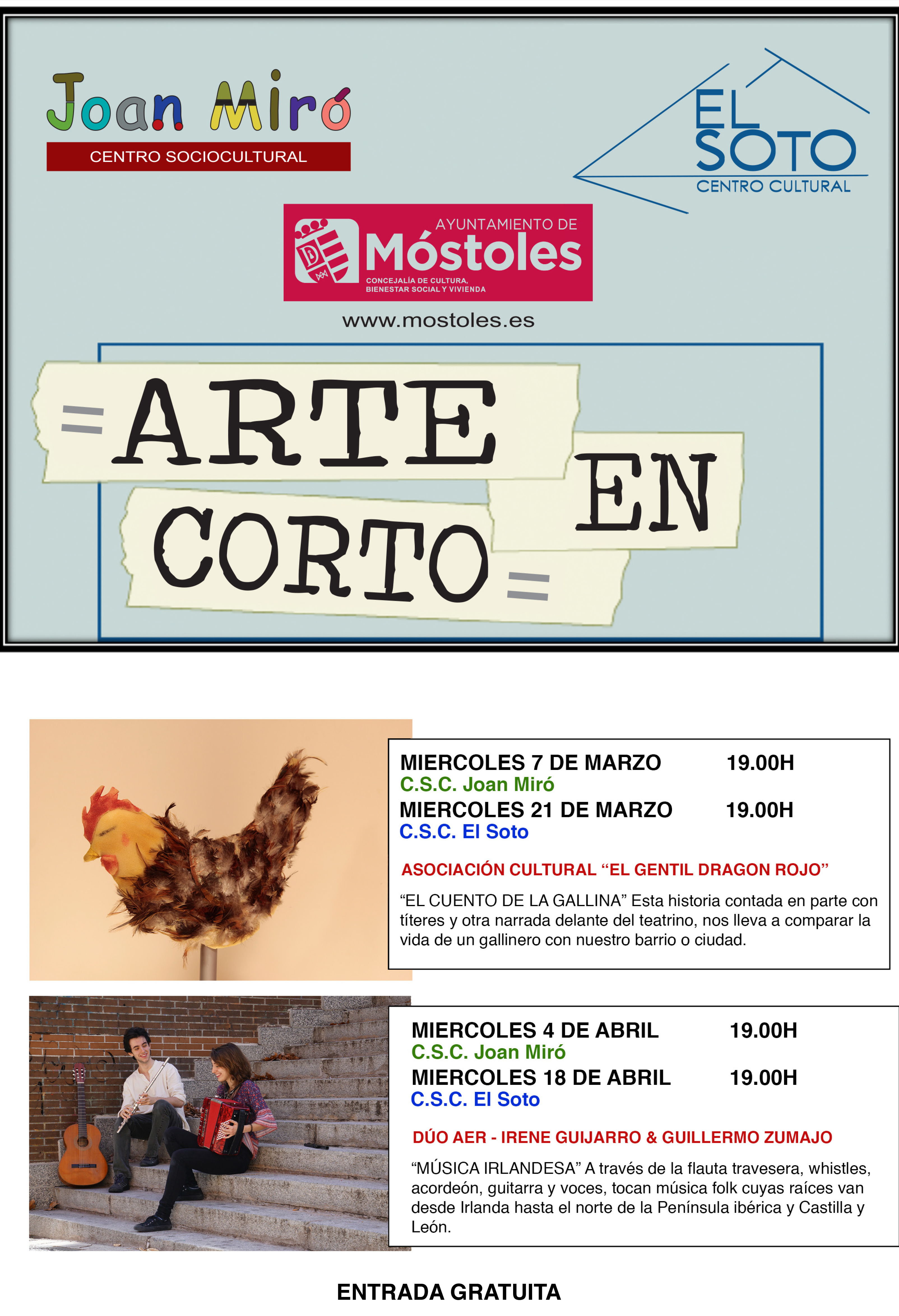 CARTEL ARTE EN CORTO MARZO-ABRIL 2018