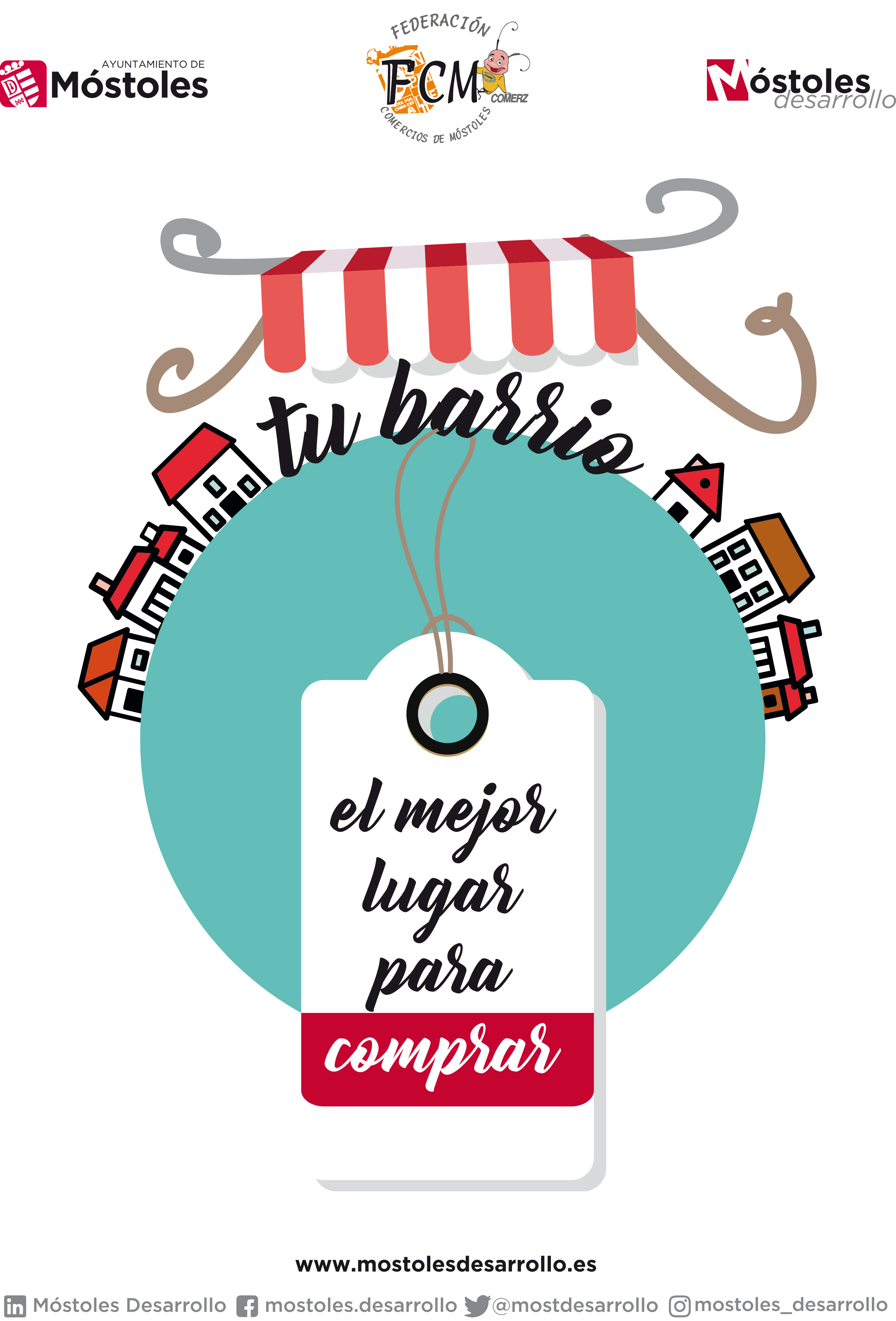 cartel campaña Tu barrio el mejor lugar para comprar