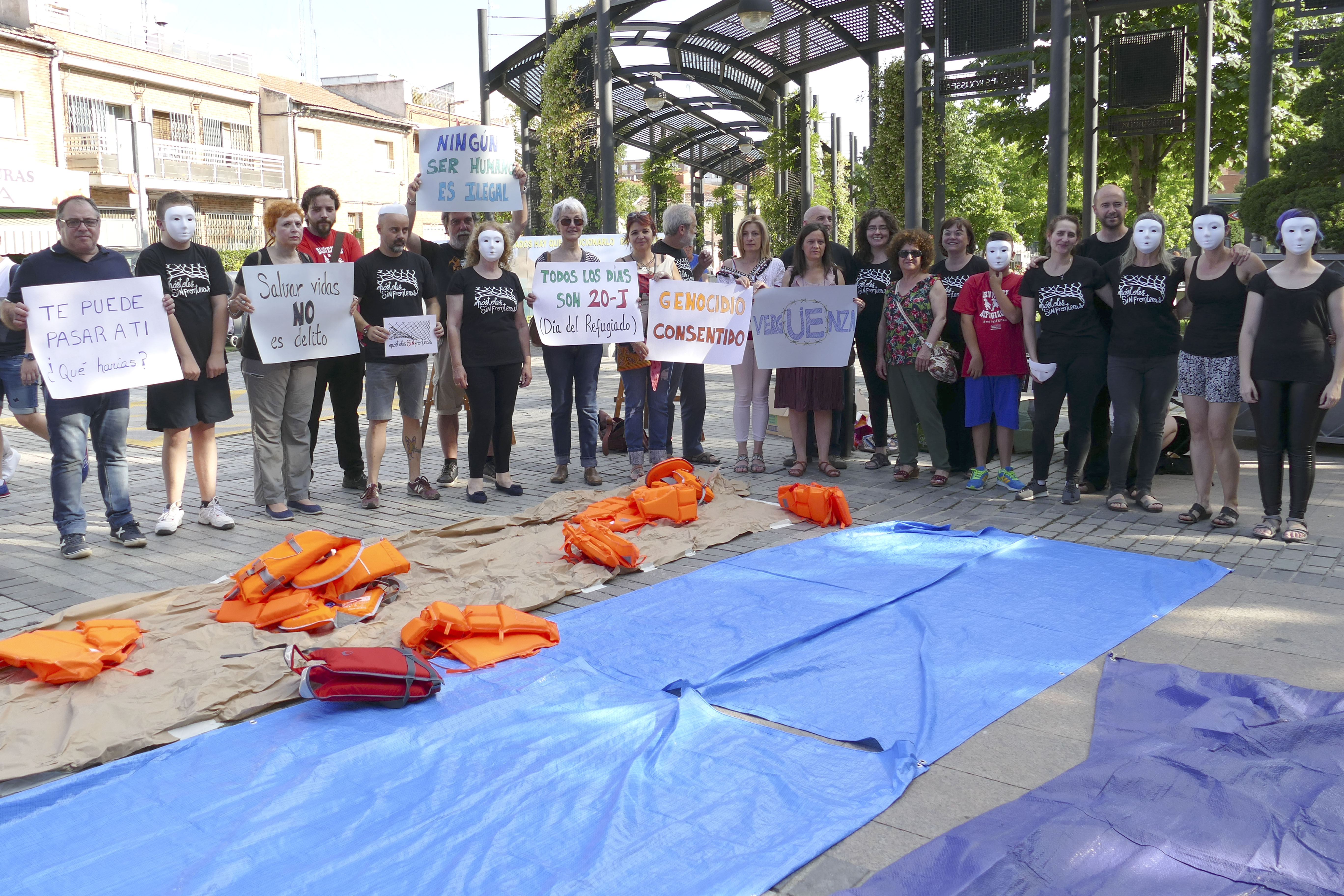 Día mundial del refugiado Performance 1