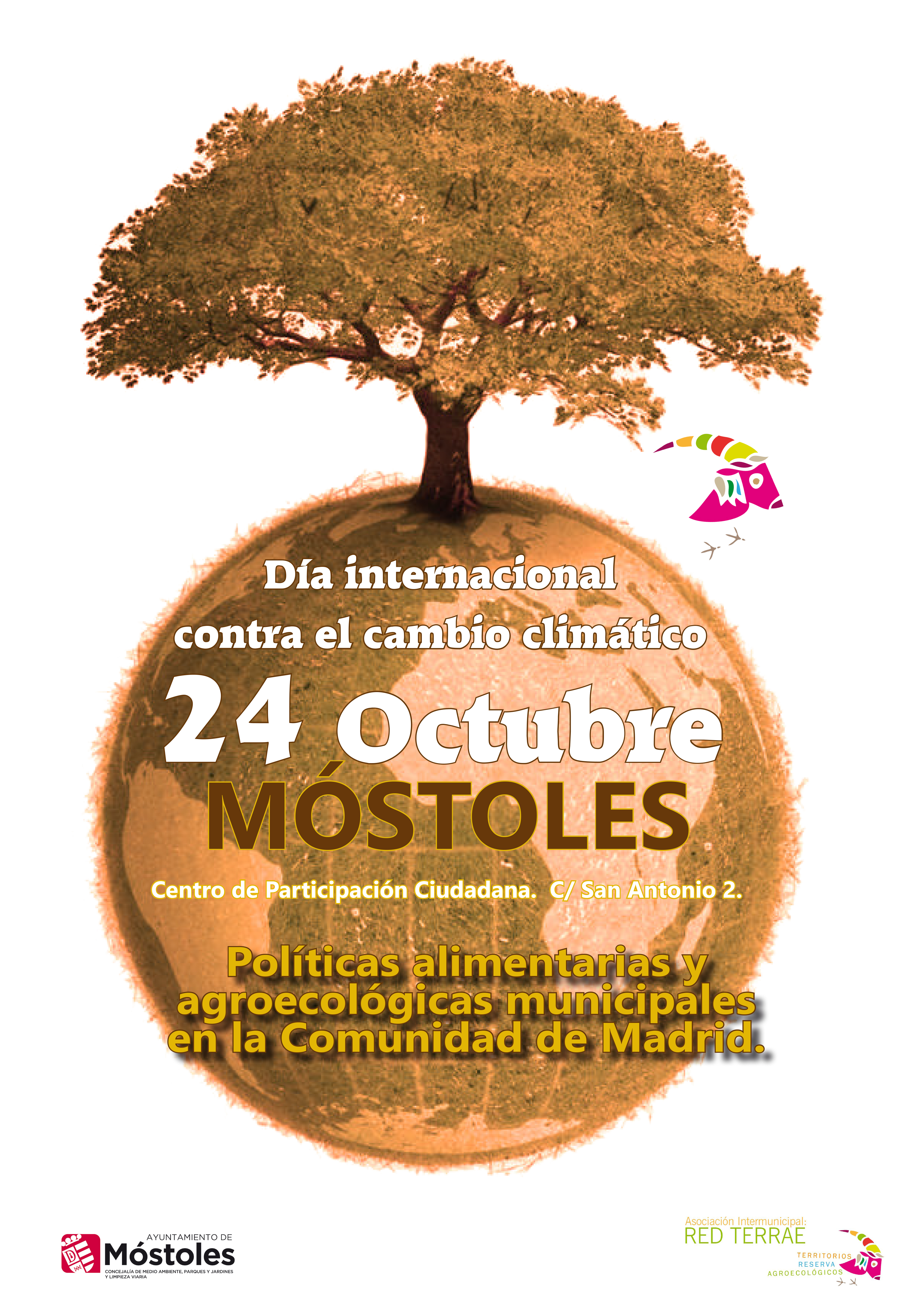 Cartel de la jornada del Día Mundial Contra el Cambio Climático 24-10-18