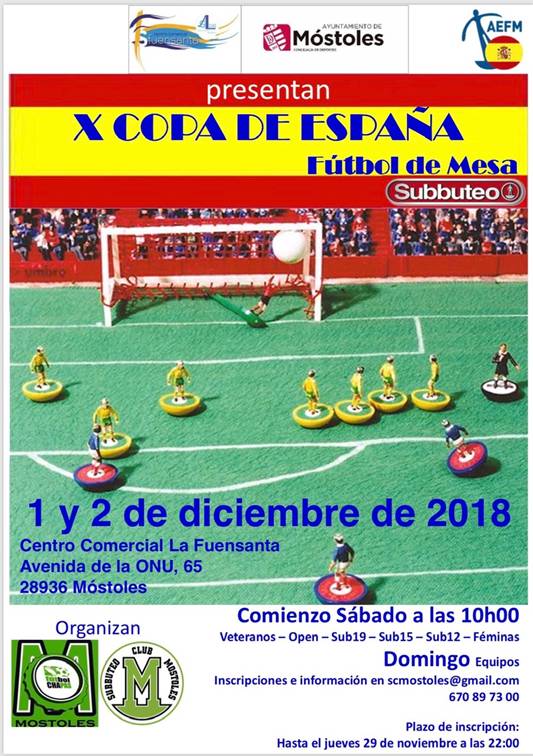 X Copa de España Fútbol Mesa
