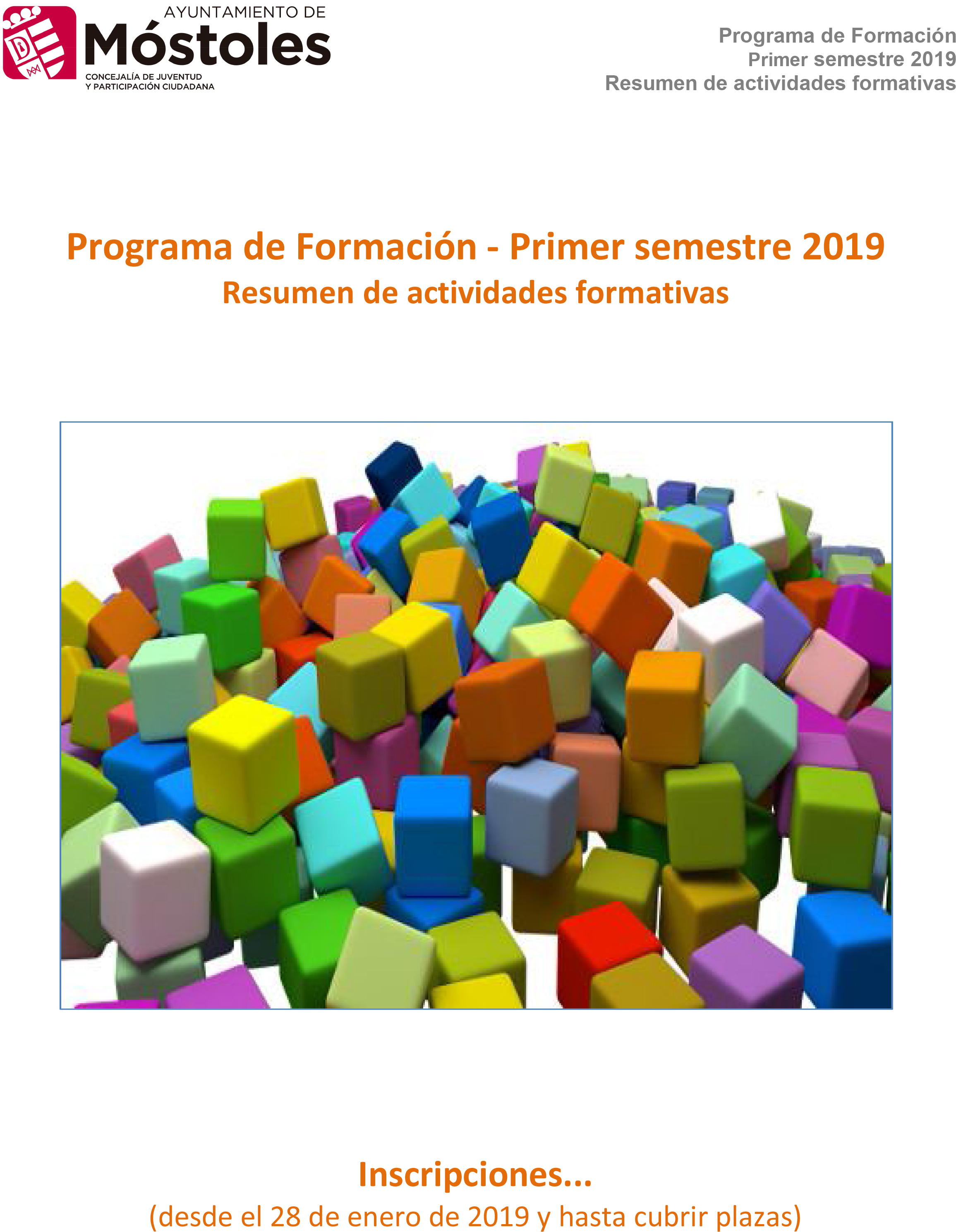 Programación Juvenil 1 trimestre 2019