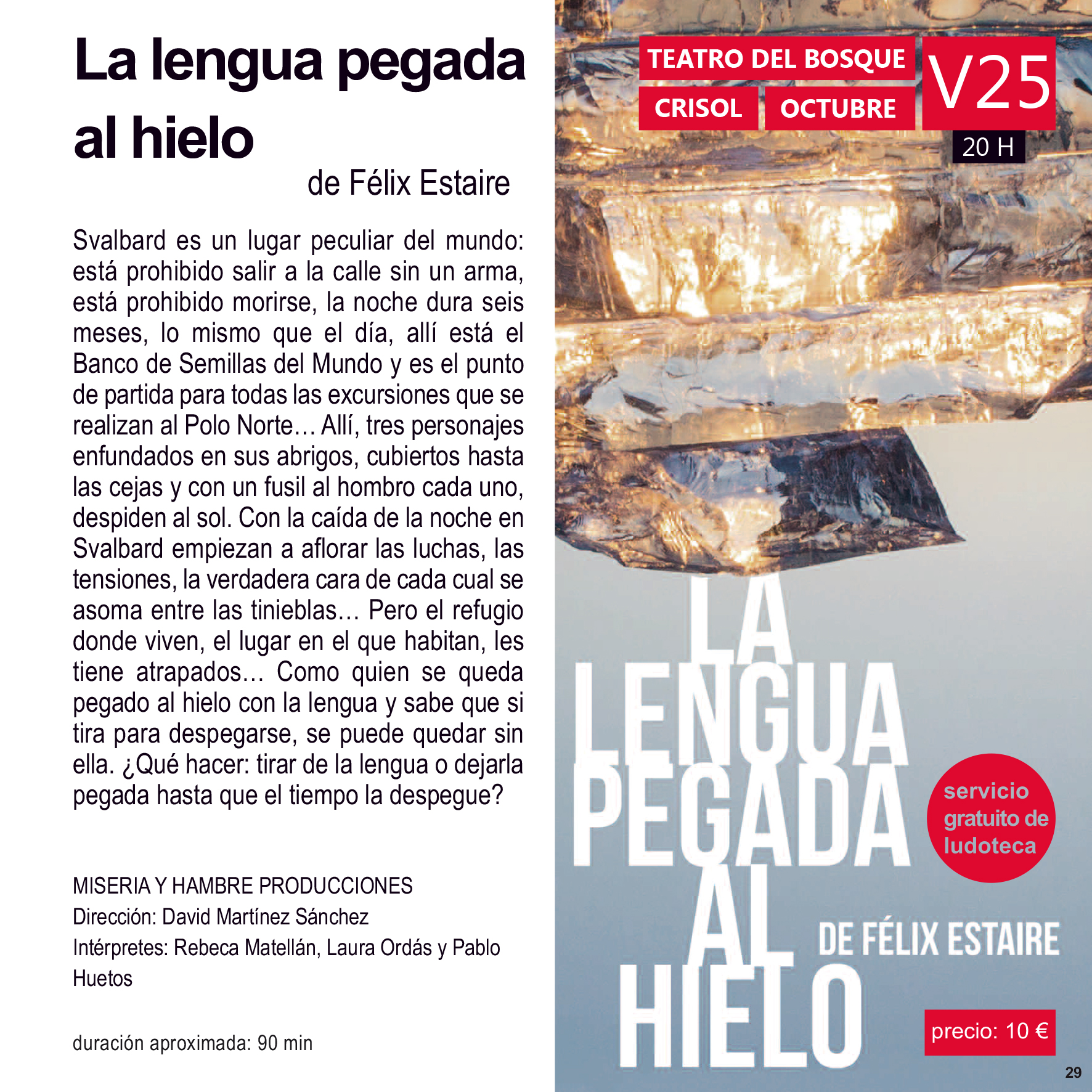 La lengua pegada al hielo