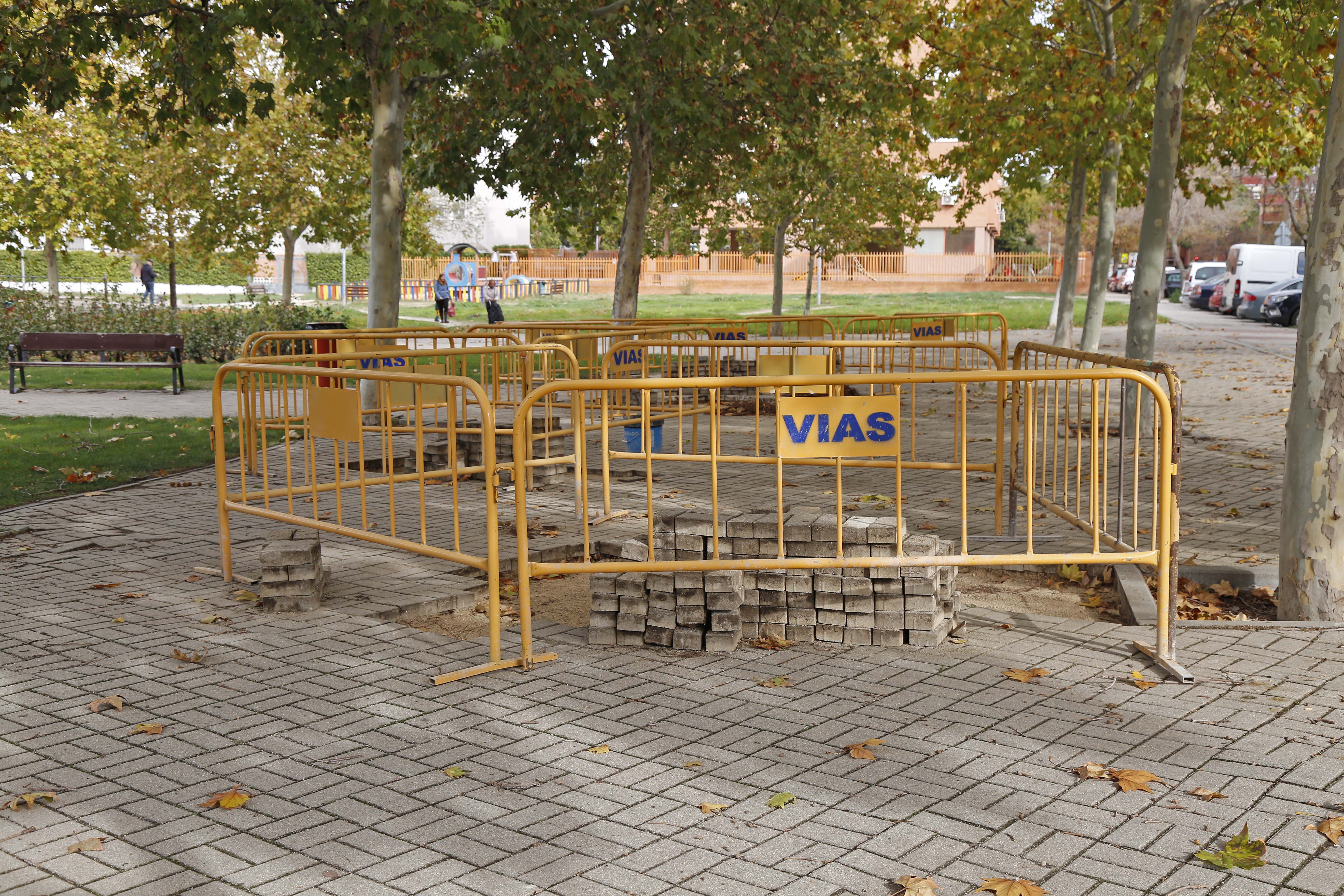 visita obras acera plaza calle Napoles 1