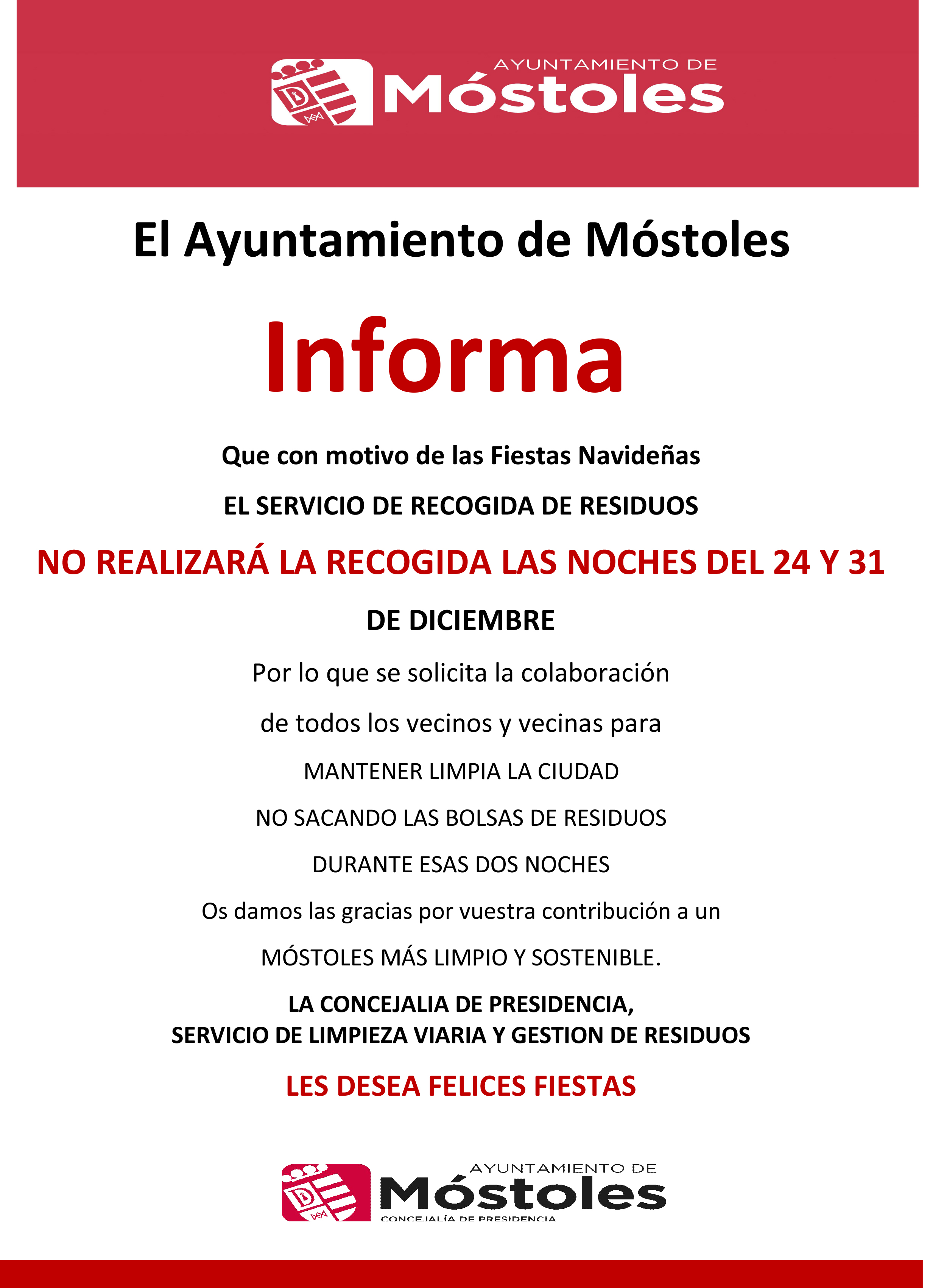 AVISO NAVIDAD 2019