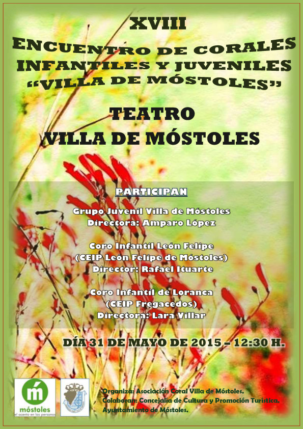 Cartel Encuentro de Corales día 31 niños