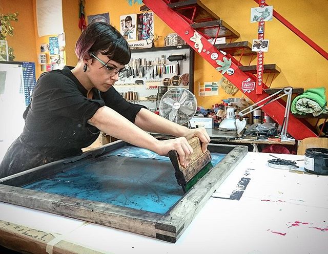 María Pujol Trabajando