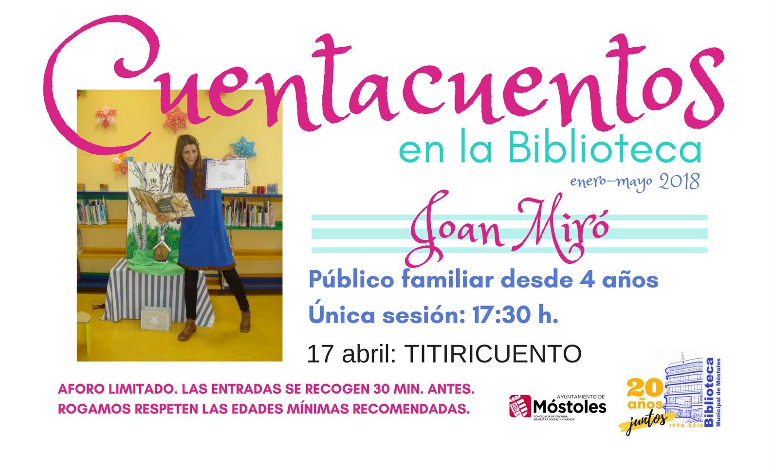 Joan miró 17 abril titiricuento