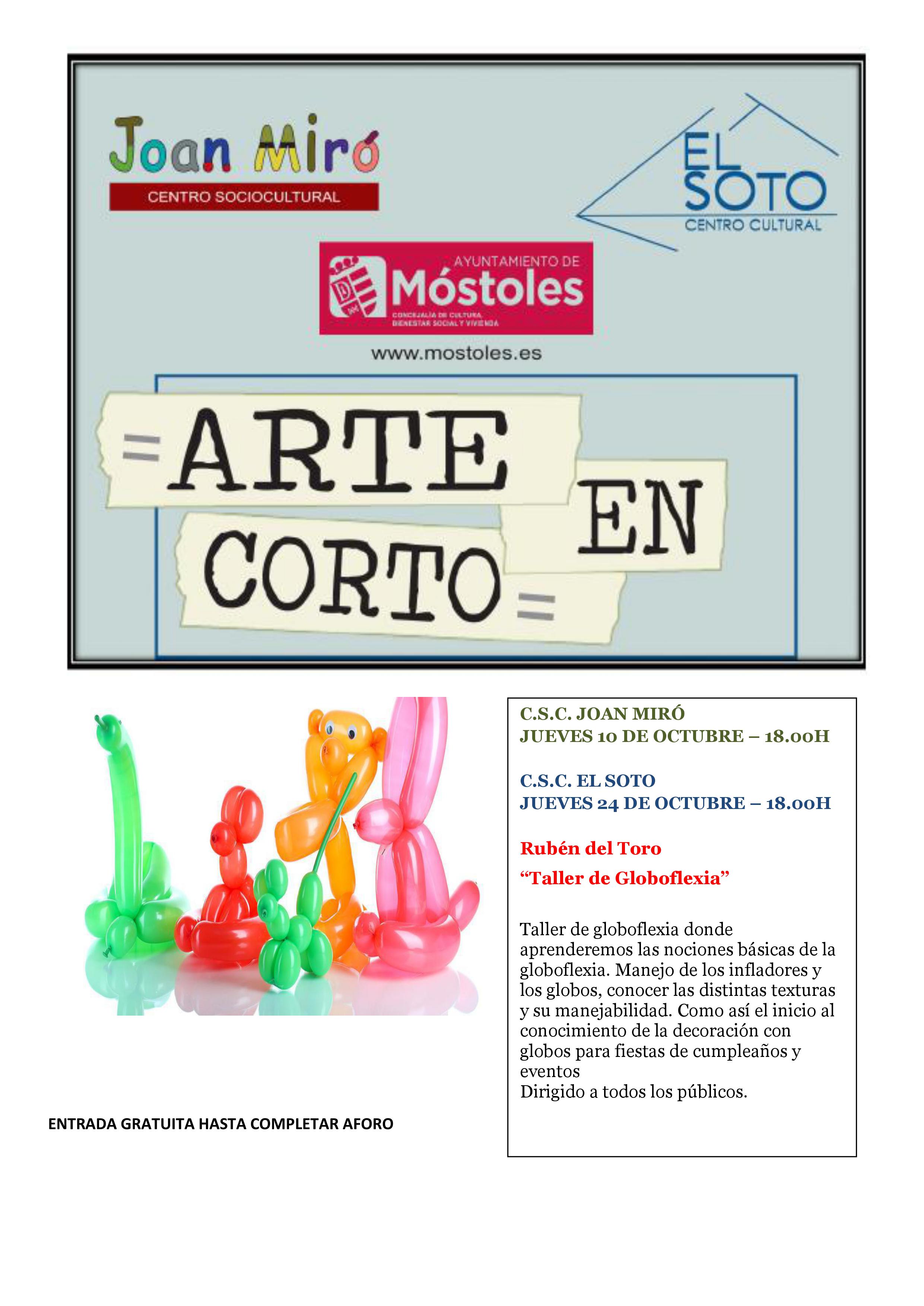 Cartel Arte en Corto octubre 2019_p