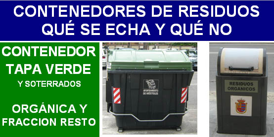 nuez Acera acre Qué depositar en cada contenedor | Ayuntamiento de Mostoles